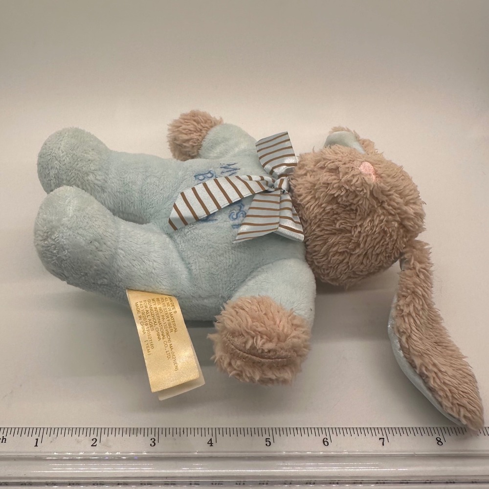 Dan Dee My First Bunny Plush Blue Pajamas Striped Bow Pink Nose Easter Baby Toy - Picture 8 of 11